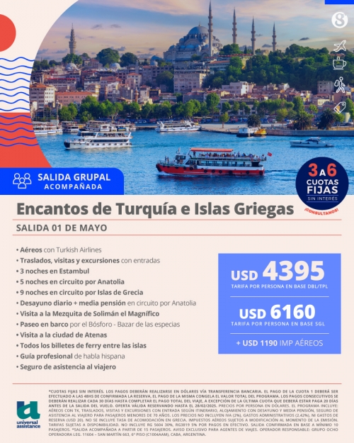 Encantos de Turqua e Islas Griegas salida grupal Mayo