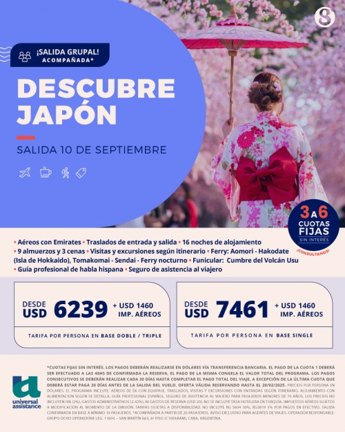 Descubre Japn salida grupal acompaada