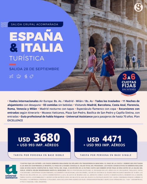 Espaa & Italia Turstica Salida Grupal