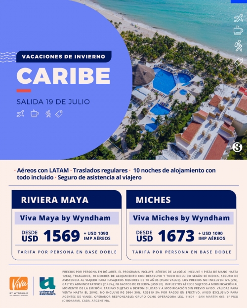 Caribe Vacaciones de Invierno Cupos Ok